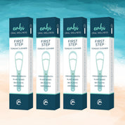 embi first step 4 pack on beach them background 