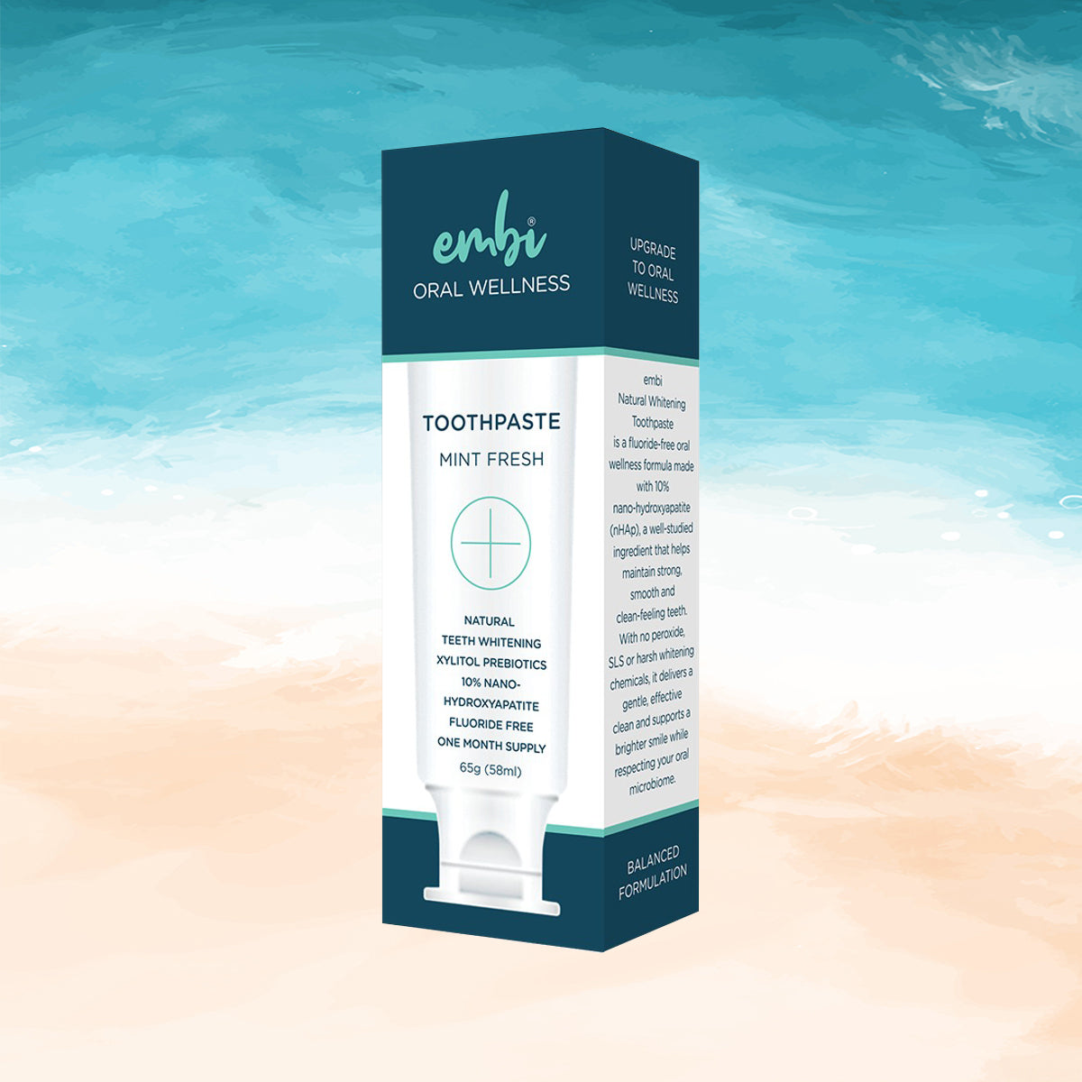 embi natural whitening toothpaste mint fresh packaging for clean teeth and oral hygiene